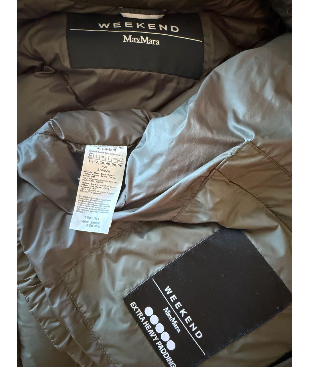 MAX MARA Зеленый пуховик, фото 5