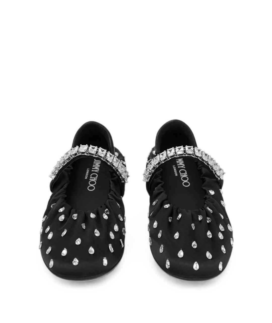 JIMMY CHOO Черные текстильные балетки, фото 5