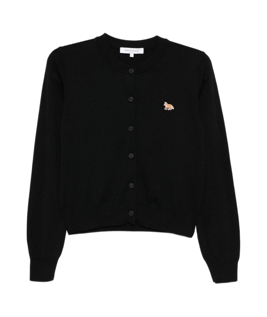 MAISON KITSUNE Черный шерстяной джемпер / свитер, фото 2