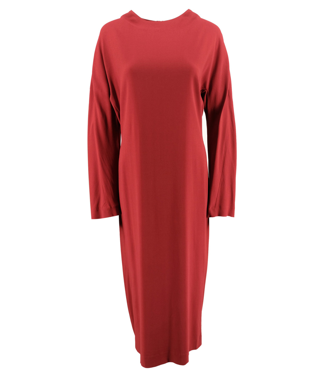 MARNI Бордовое вискозное повседневное платье, фото 1