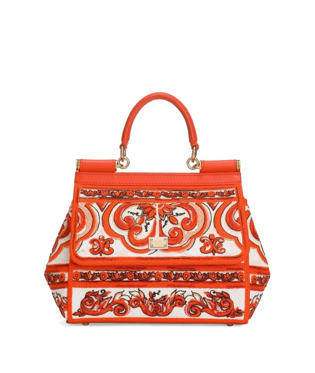 DOLCE&GABBANA Оранжевая хлопковая сумка через плечо, фото 1