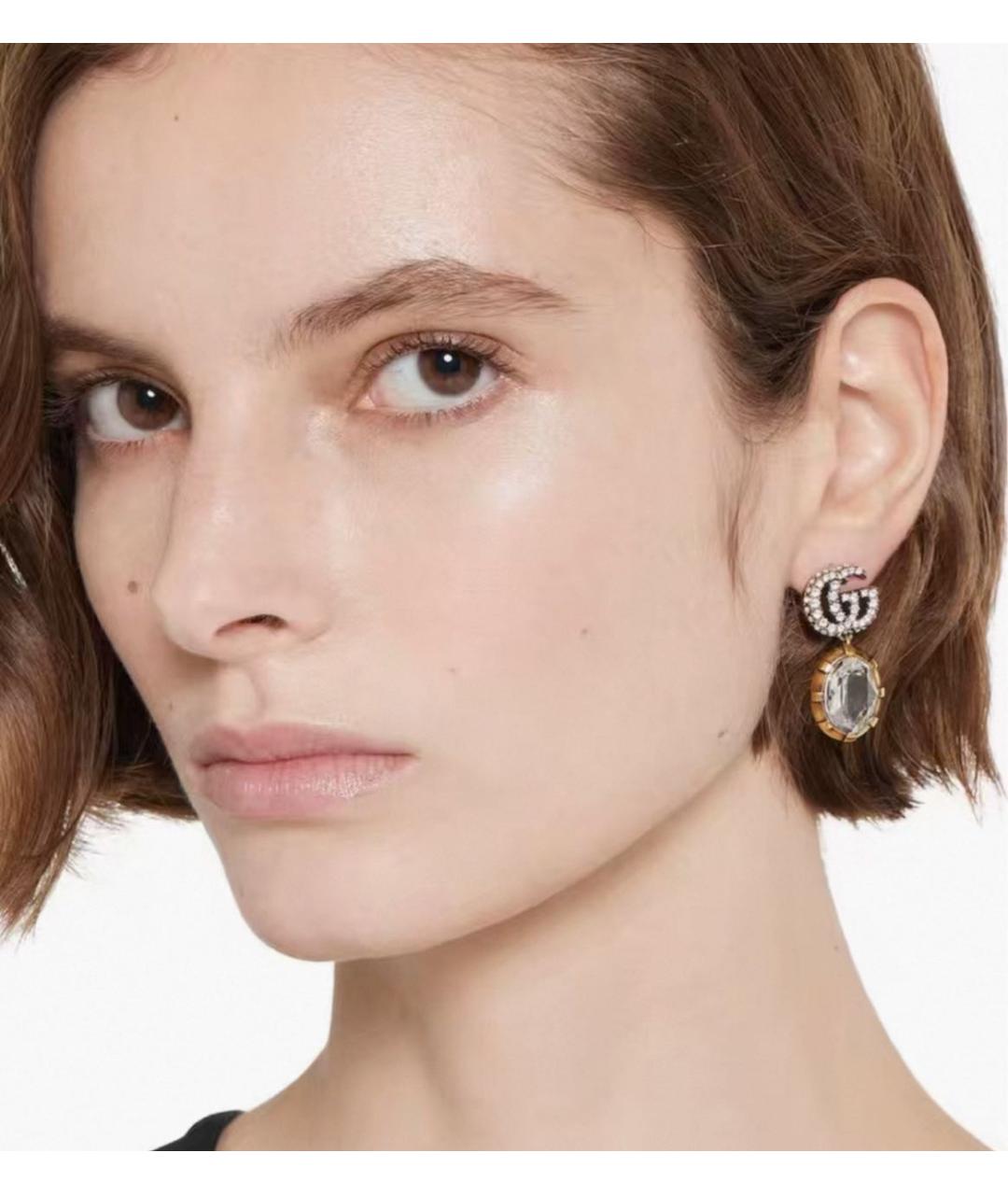 GUCCI Серебряные латунные серьги, фото 4