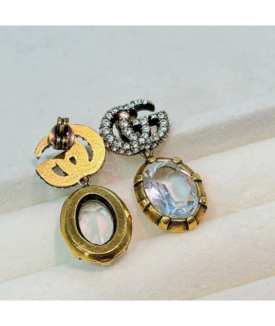 GUCCI Серебряные латунные серьги, фото 2