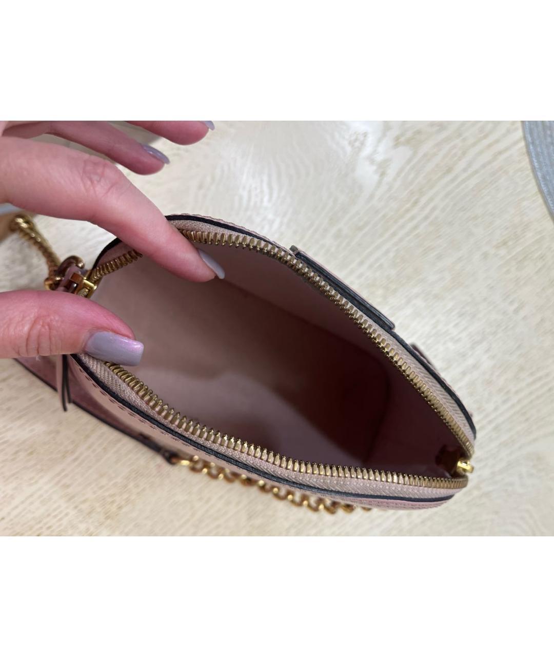 LOUIS VUITTON Розовая кожаная сумка через плечо, фото 4