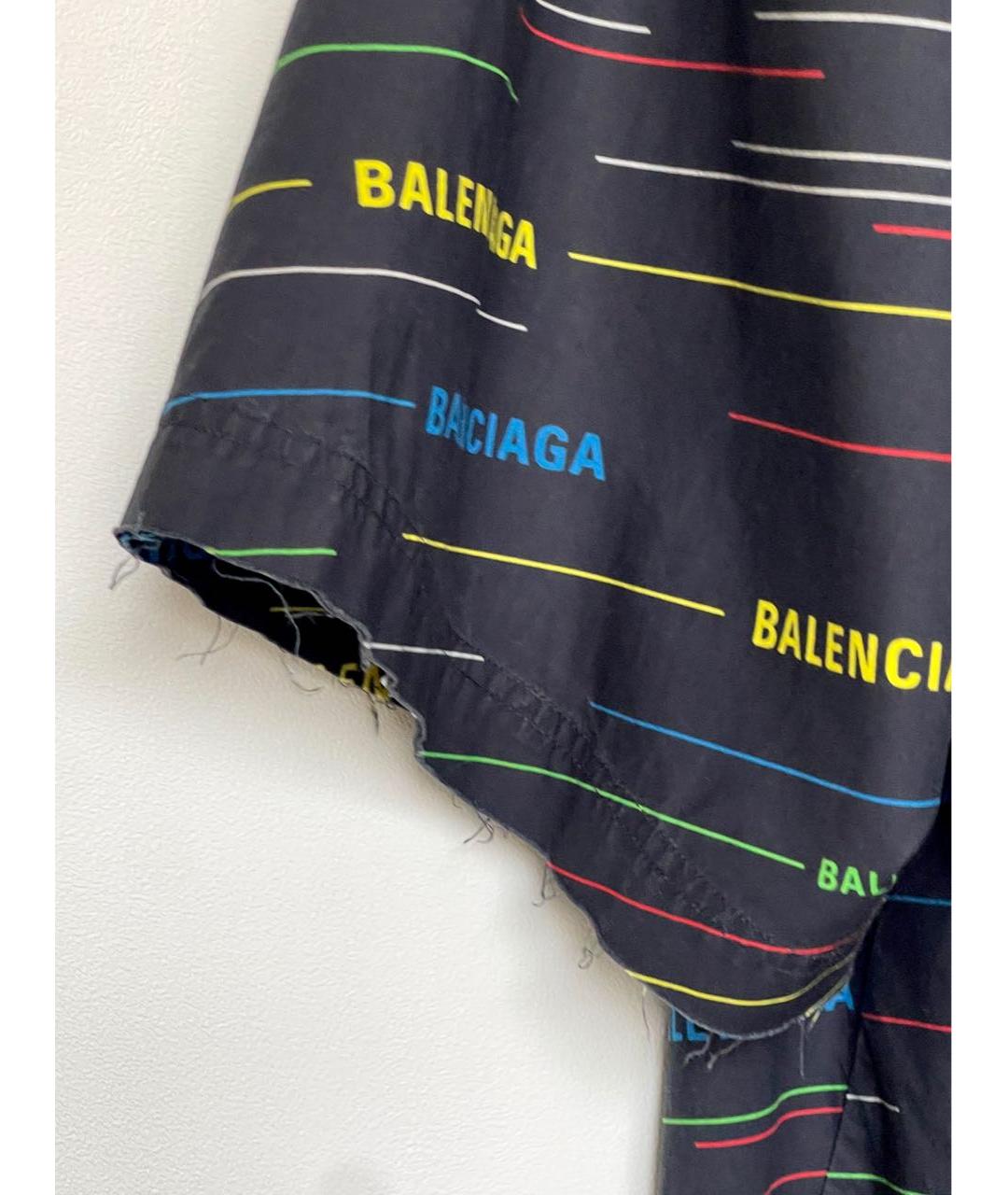 BALENCIAGA Черная хлопковая кэжуал рубашка, фото 6