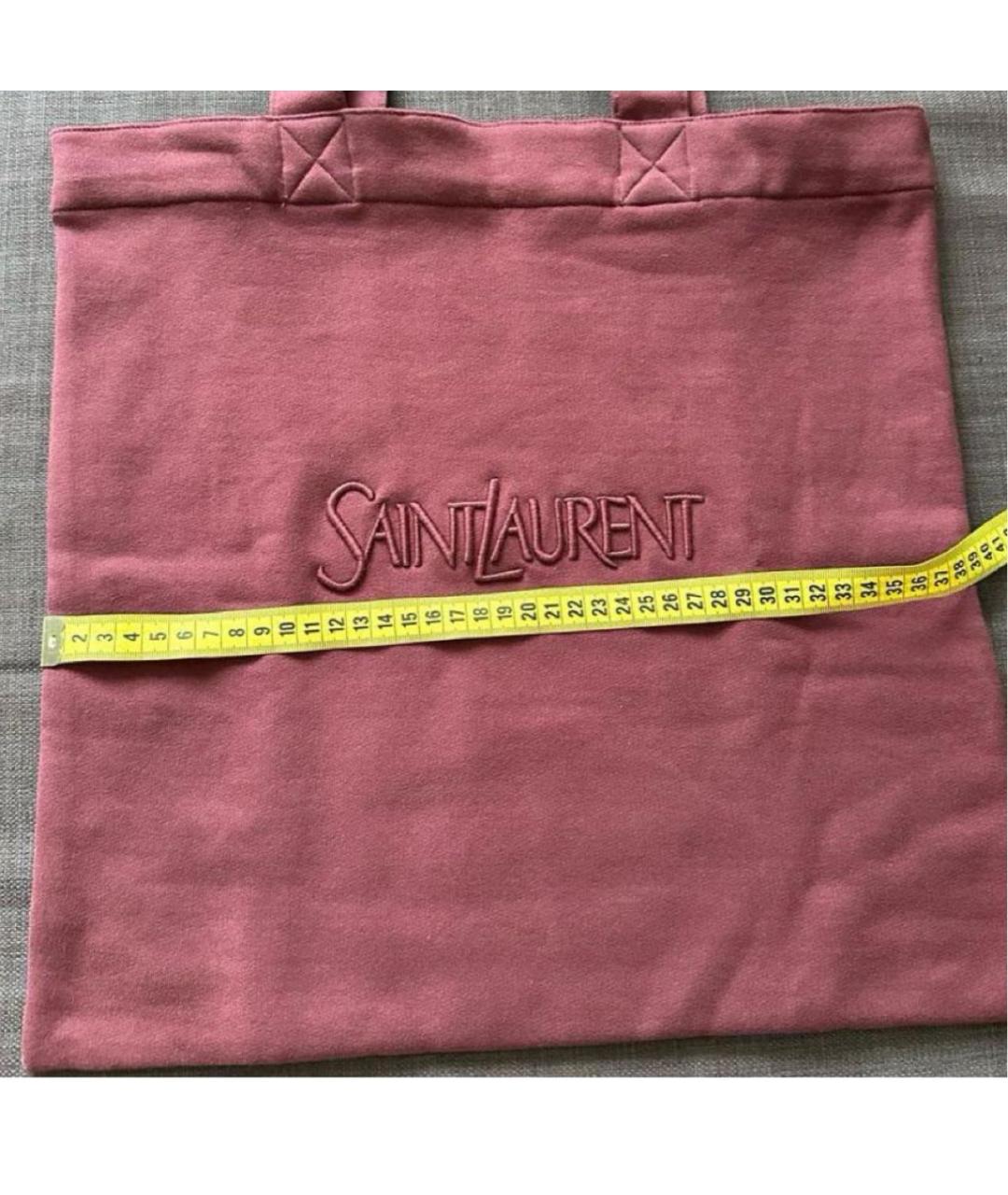 SAINT LAURENT Бордовая пляжная сумка, фото 5