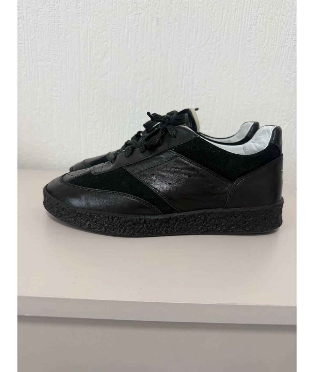 MM6 MAISON MARGIELA Черные кожаные кеды, фото 9