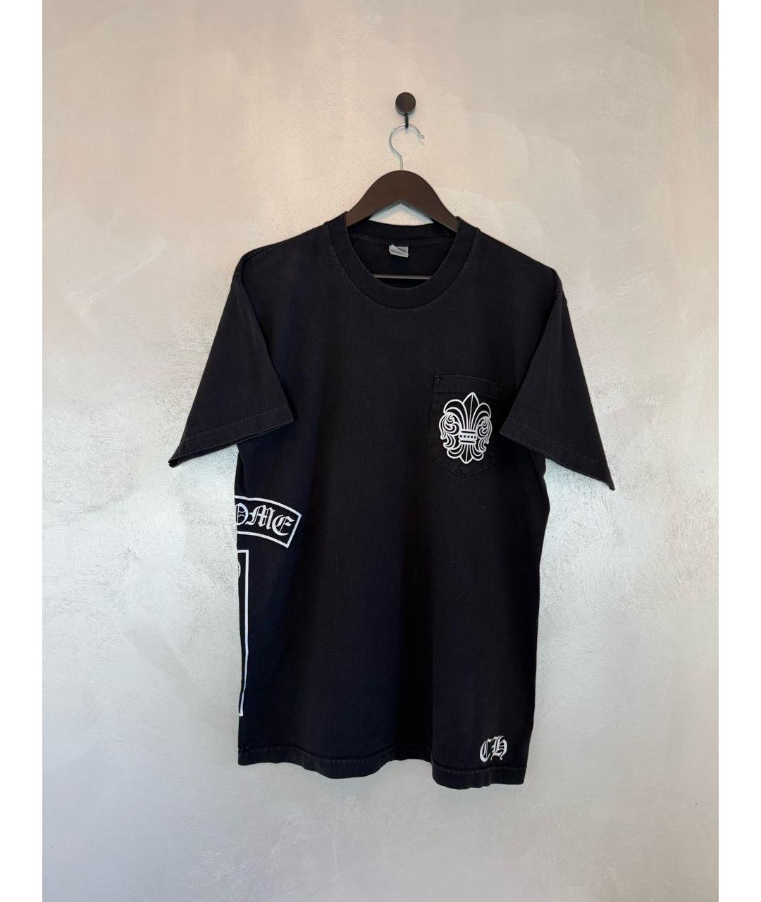 CHROME HEARTS Черная хлопковая футболка, фото 6