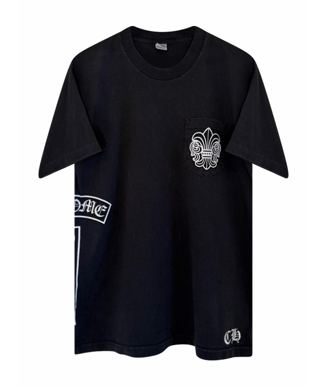 CHROME HEARTS Черная хлопковая футболка, фото 1