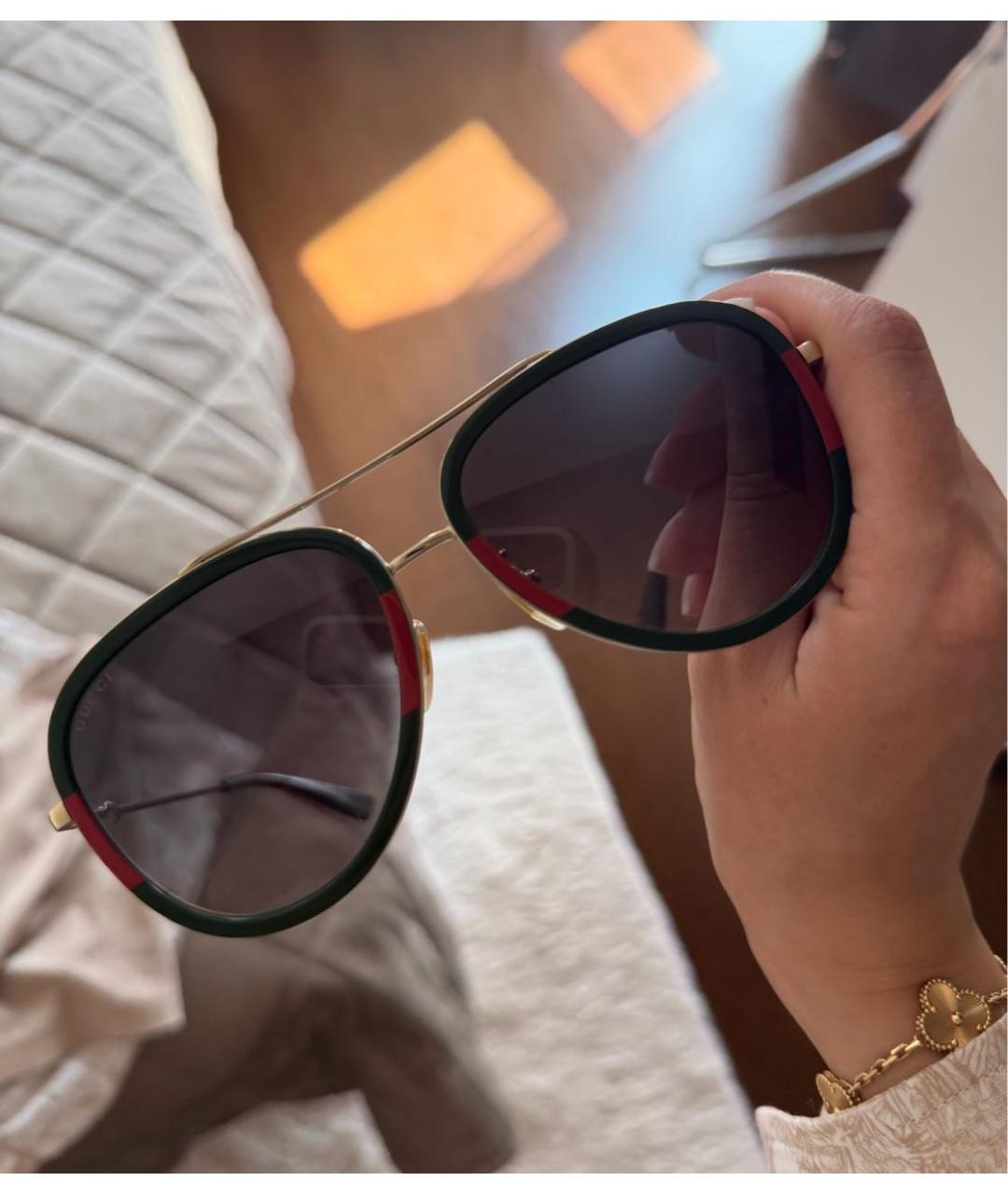 GUCCI Черные пластиковые солнцезащитные очки, фото 2