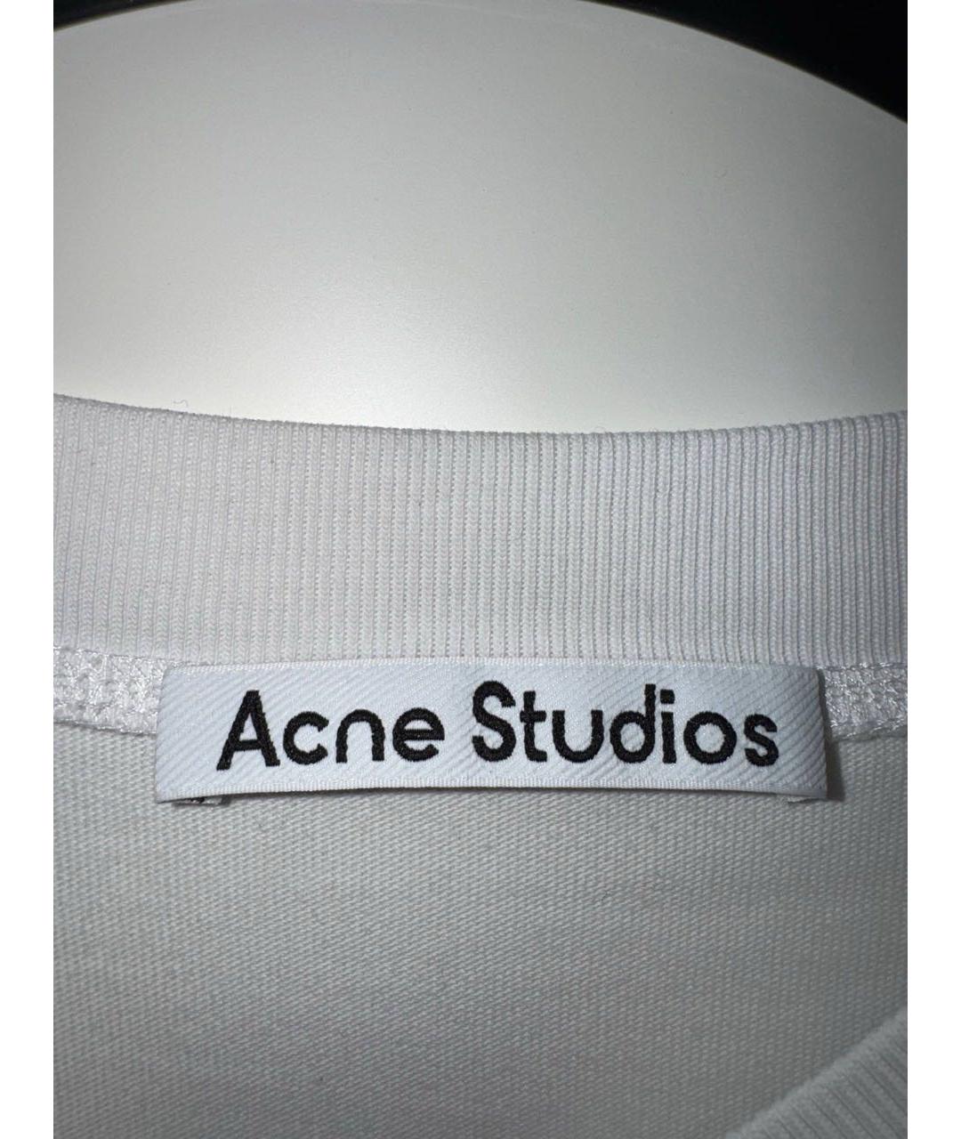 ACNE STUDIOS Белая хлопковая футболка, фото 3