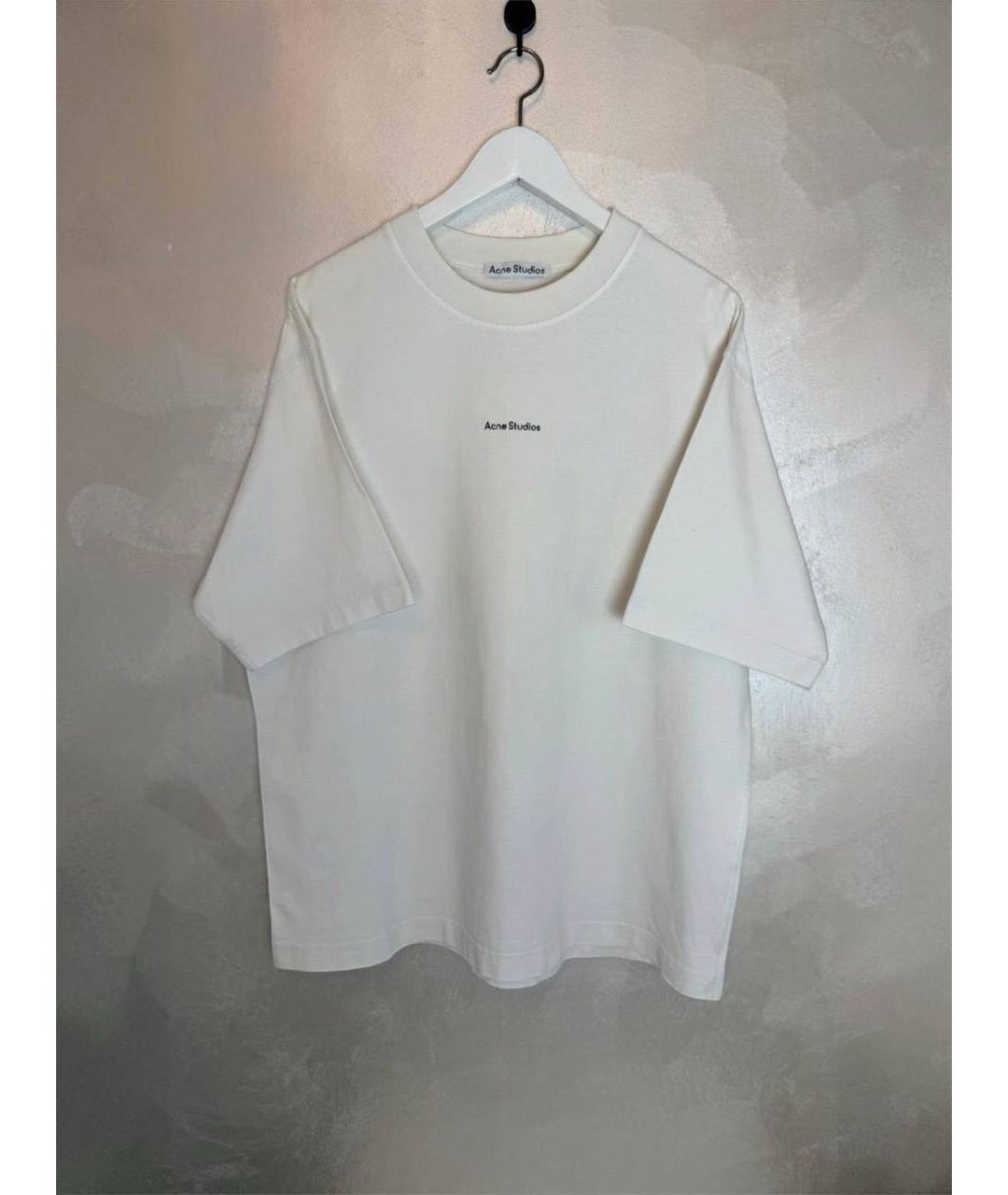 ACNE STUDIOS Белая хлопковая футболка, фото 5