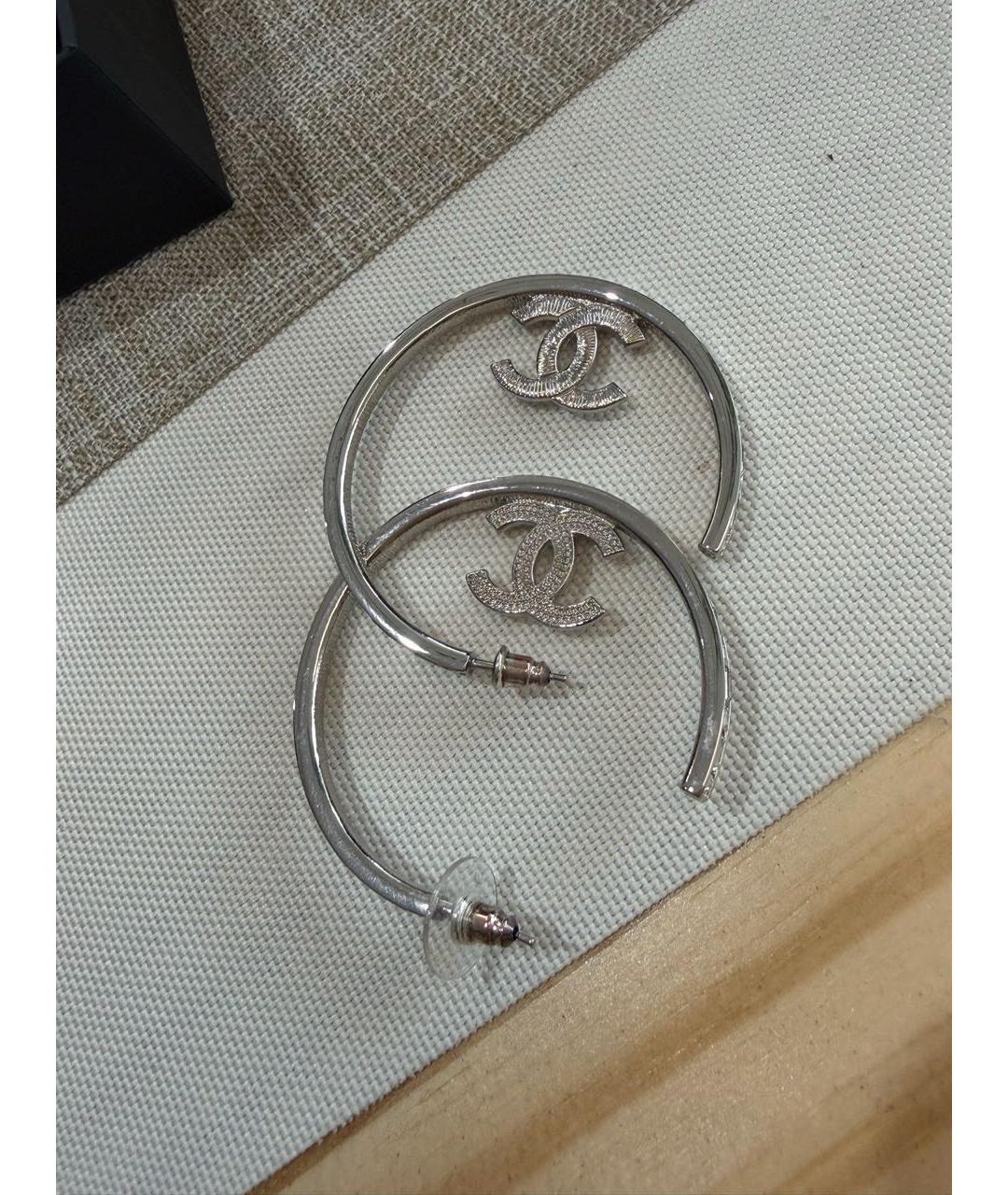 CHANEL Серебряные серьги, фото 3