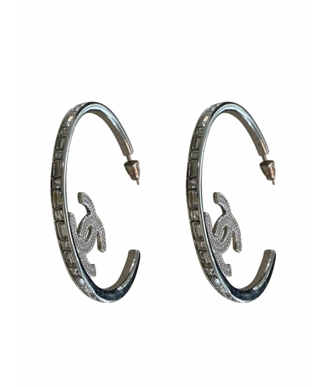 CHANEL Серебряные серьги, фото 1