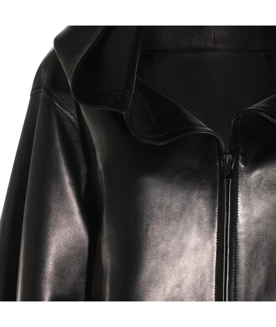 BALENCIAGA Черная кожаная куртка, фото 7
