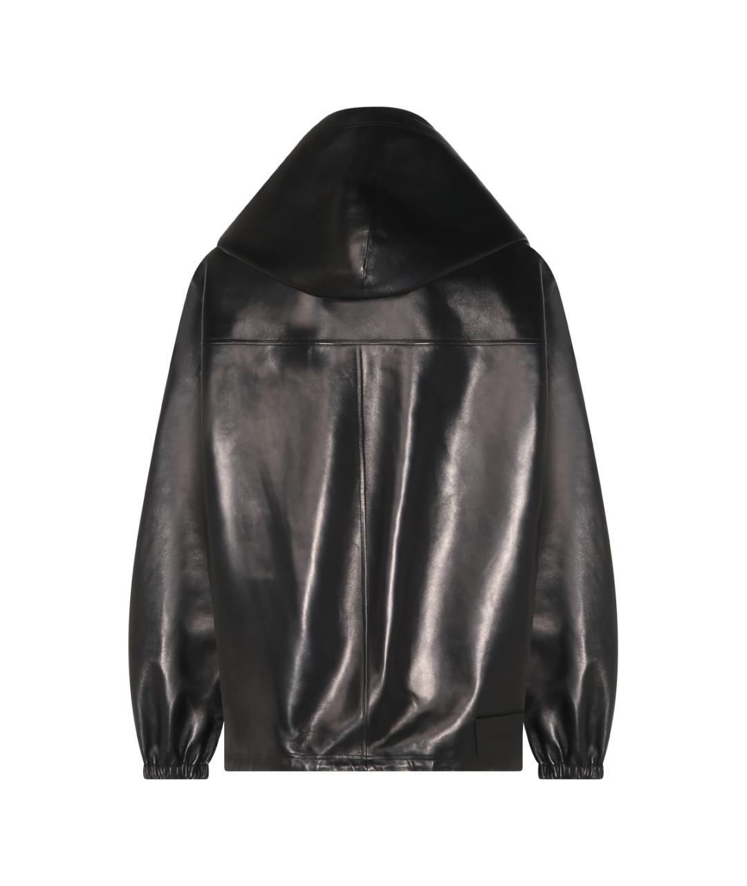 BALENCIAGA Черная кожаная куртка, фото 3