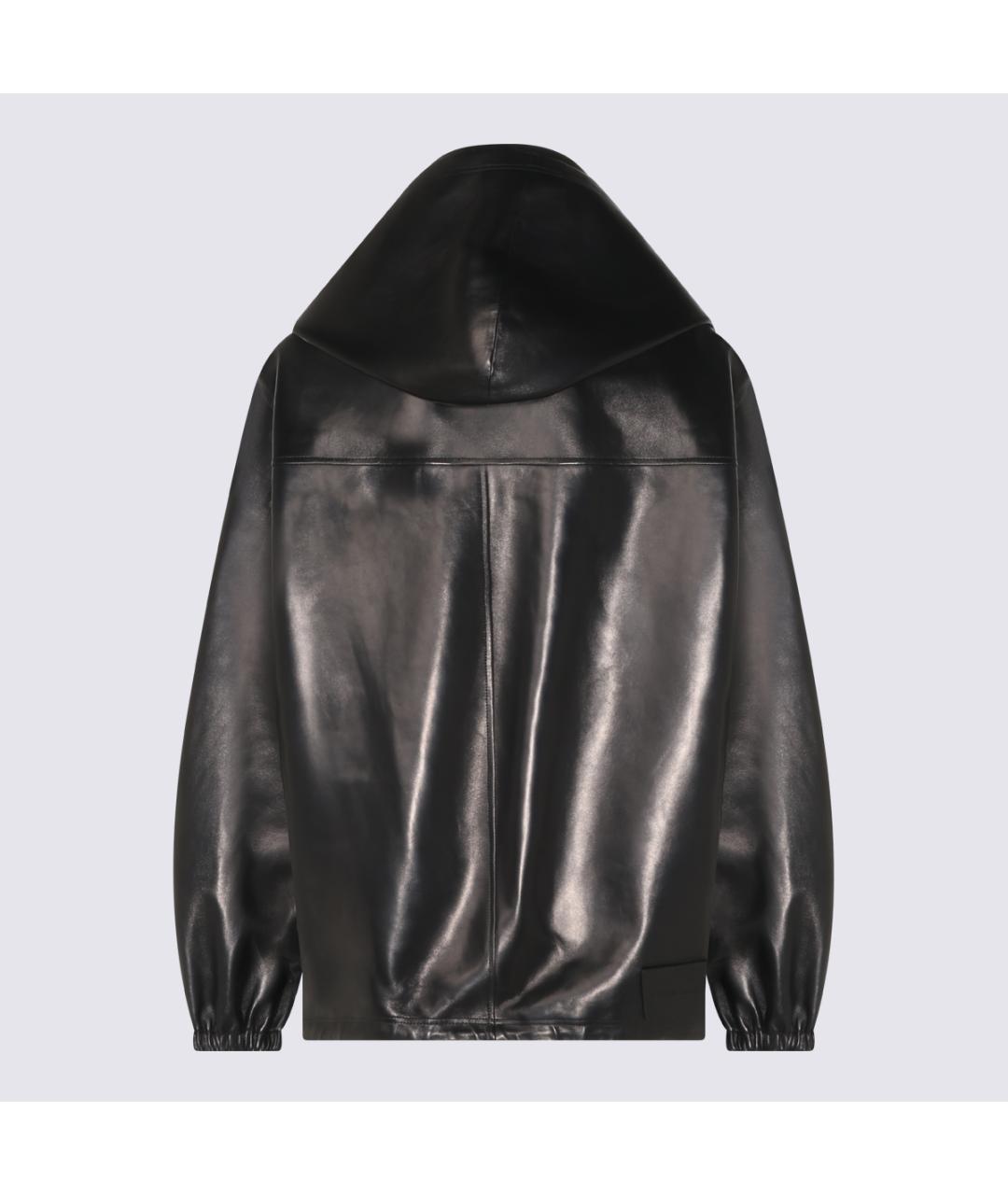 BALENCIAGA Черная кожаная куртка, фото 4