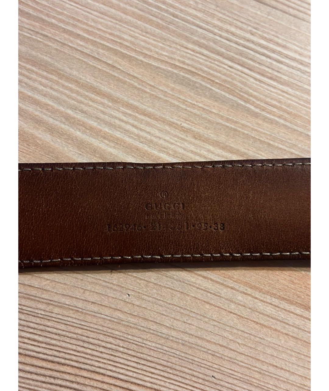 GUCCI Черный кожаный ремень, фото 3