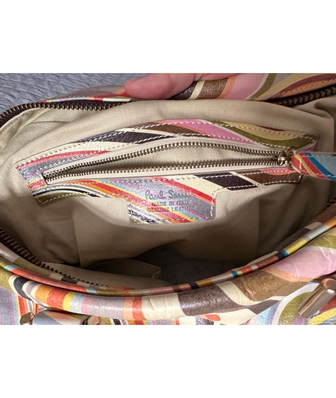 PAUL SMITH Мульти кожаная сумка с короткими ручками, фото 5