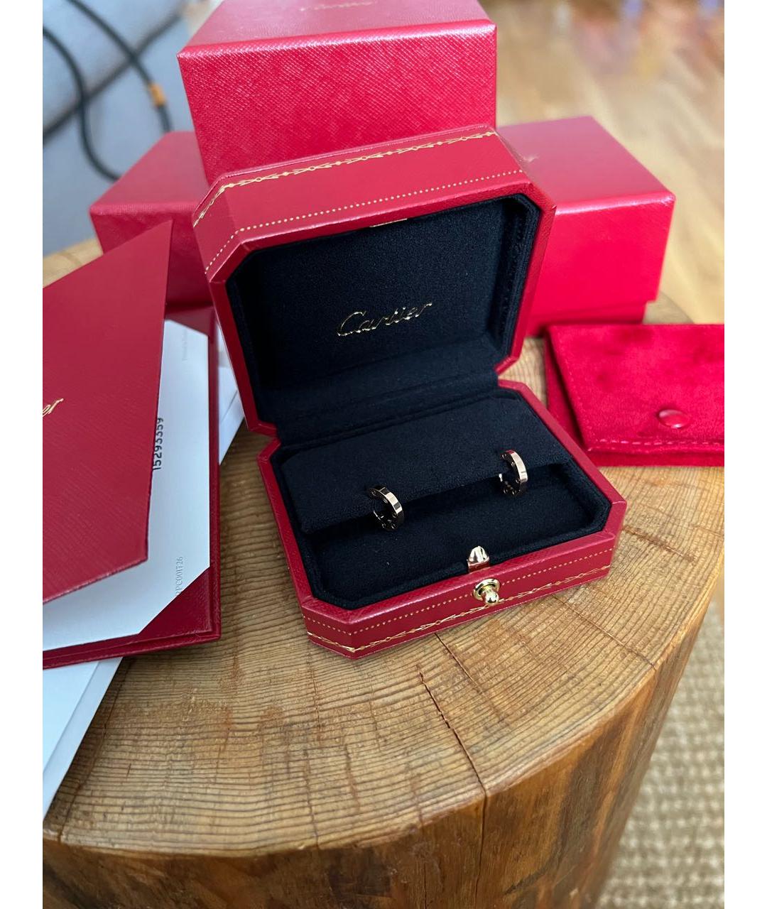 CARTIER Золотые серьги из розового золота, фото 2
