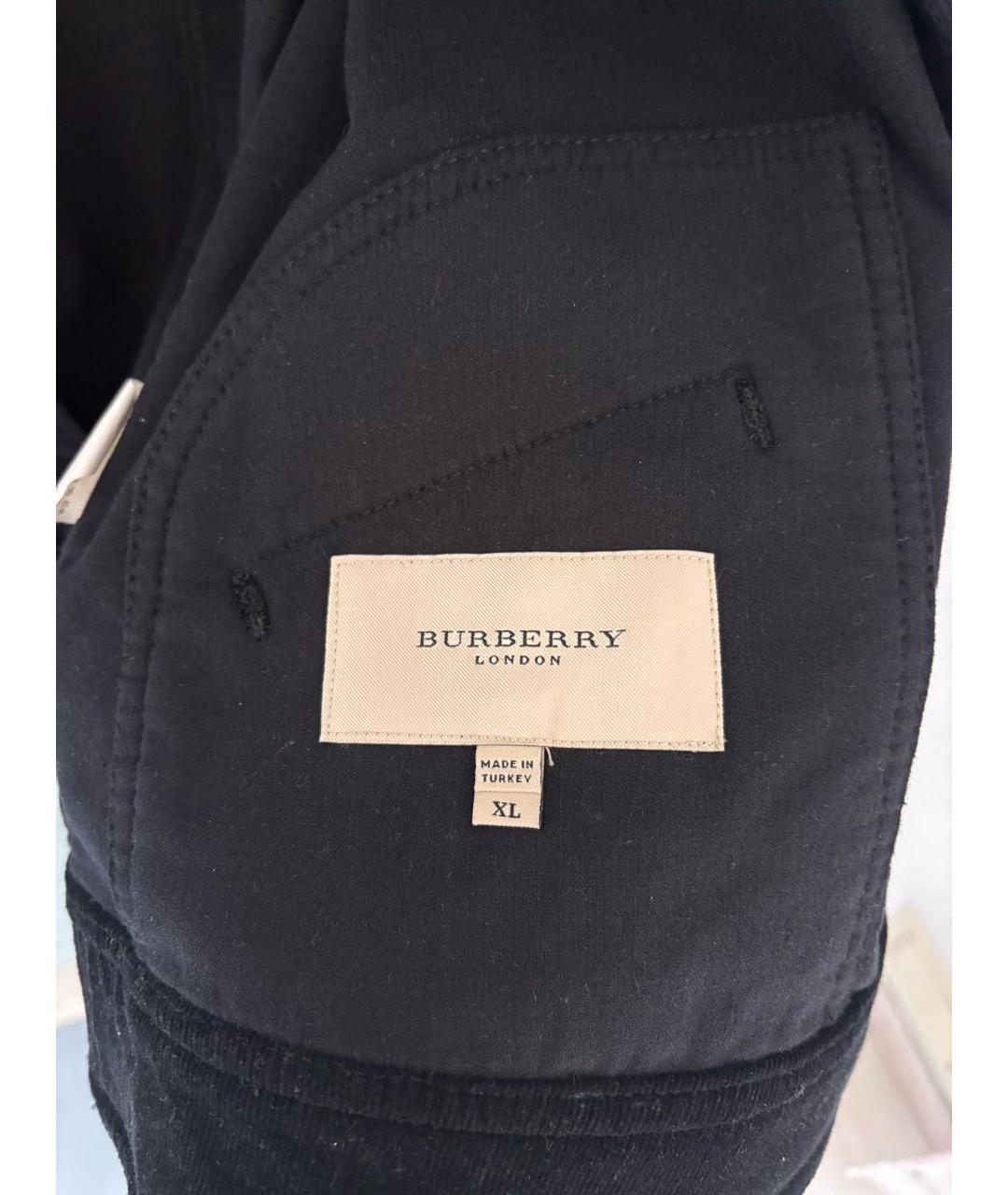 BURBERRY Черная хлопковая куртка, фото 3