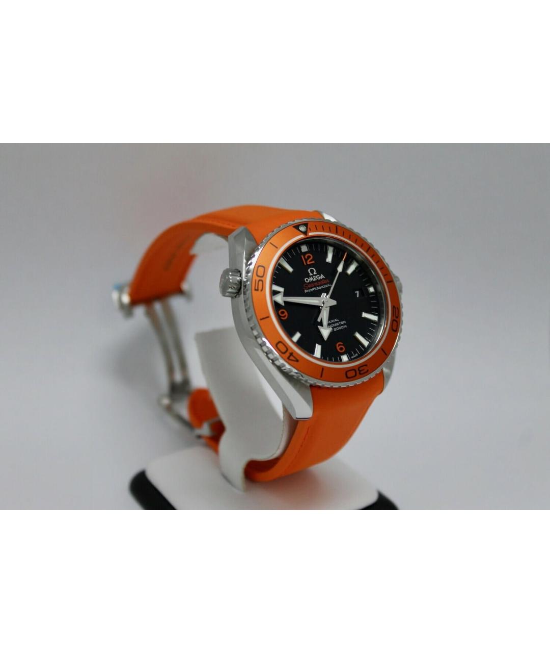 OMEGA Черные часы, фото 5