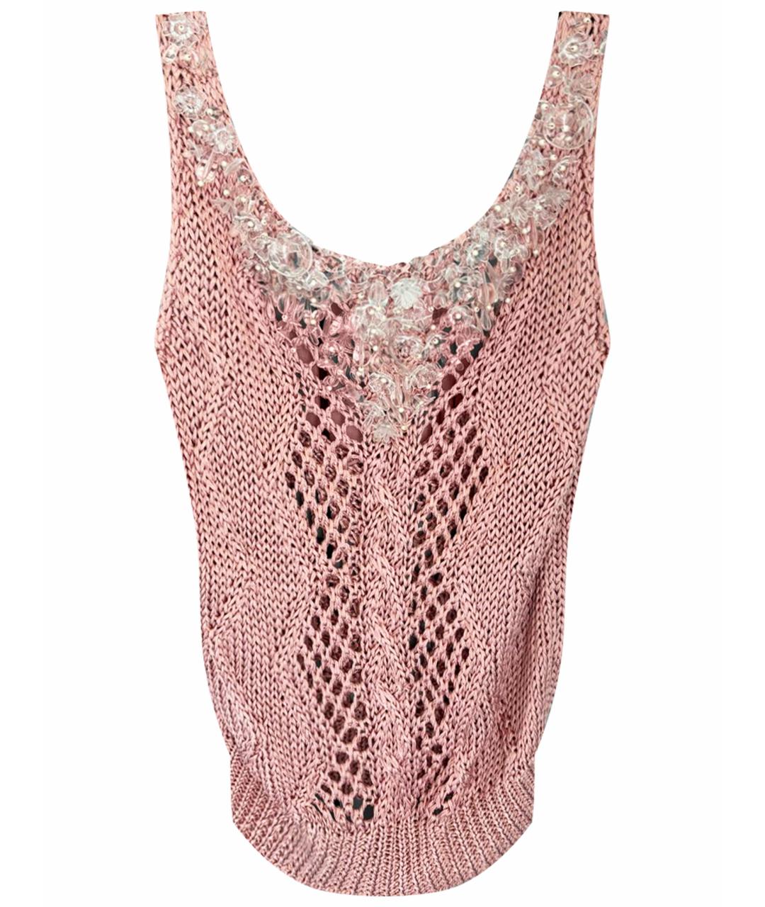 ERMANNO SCERVINO Розовая вискозная майка, фото 1