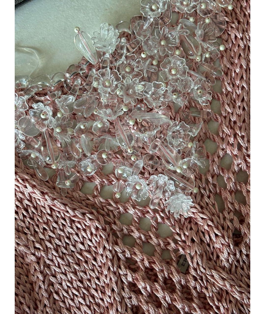ERMANNO SCERVINO Розовая вискозная майка, фото 4