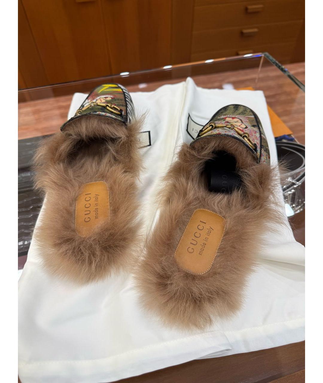 GUCCI Зеленые лоферы, фото 4