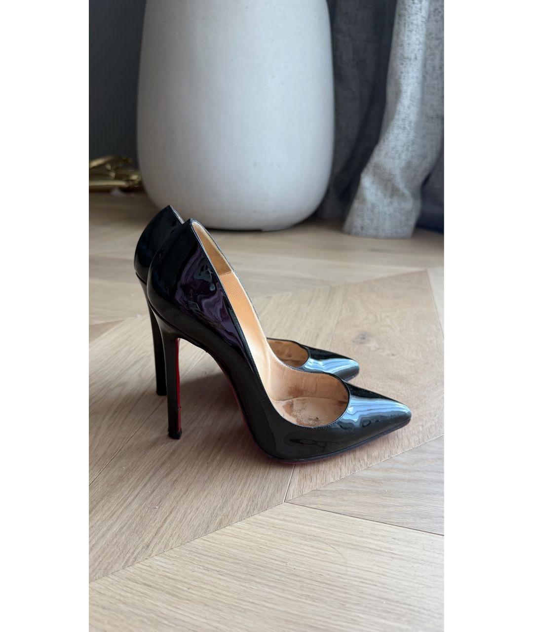CHRISTIAN LOUBOUTIN Черные кожаные туфли, фото 8