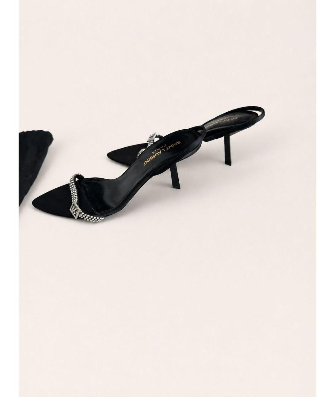 SAINT LAURENT Черные босоножки, фото 3
