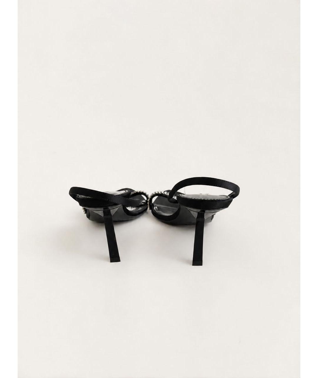 SAINT LAURENT Черные босоножки, фото 4