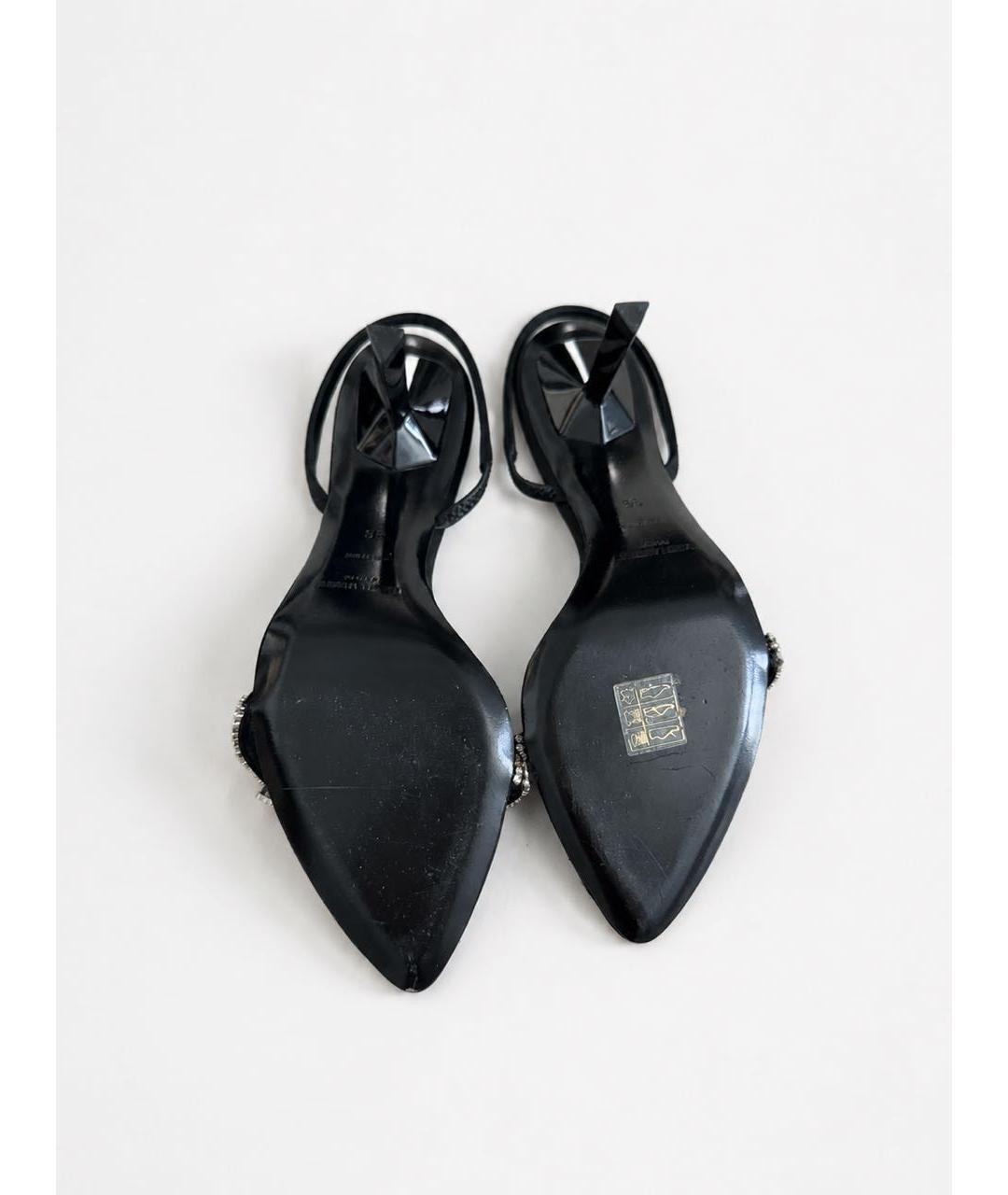 SAINT LAURENT Черные босоножки, фото 5