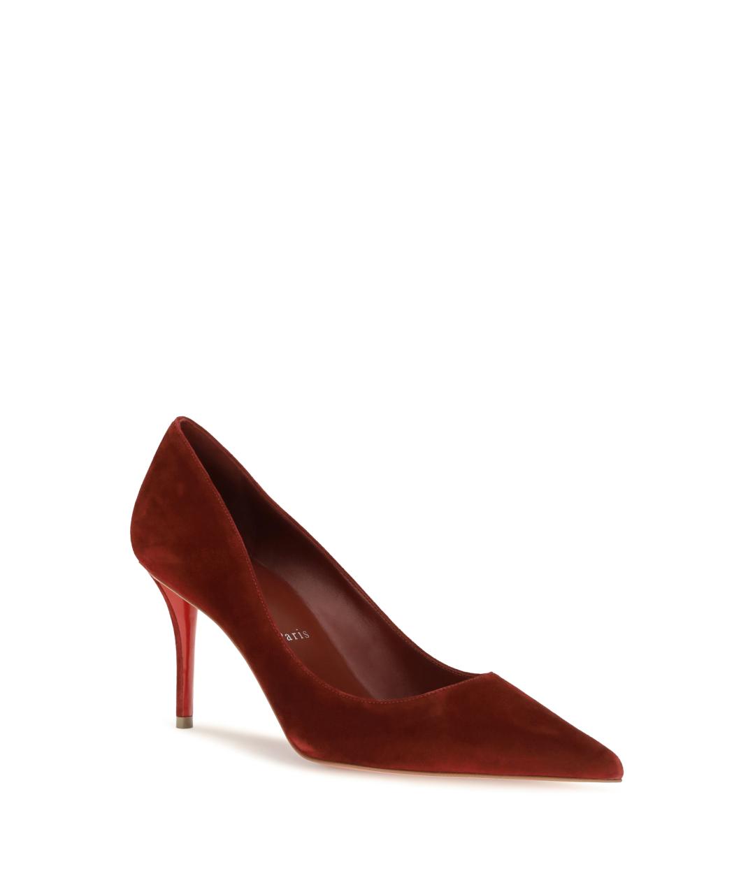 CHRISTIAN LOUBOUTIN Красные замшевые туфли, фото 2