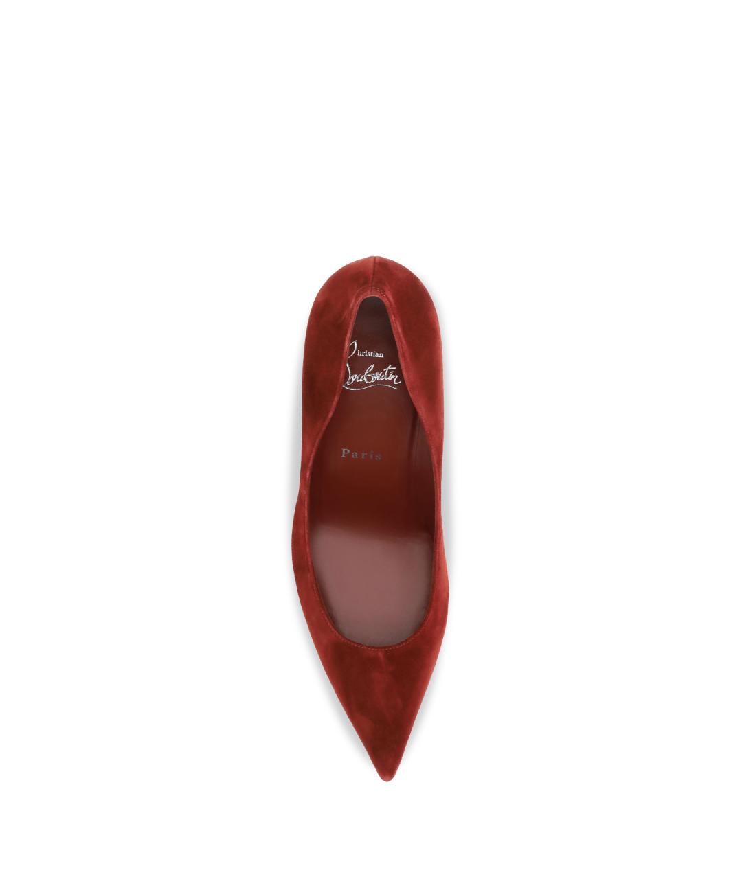 CHRISTIAN LOUBOUTIN Красные замшевые туфли, фото 4