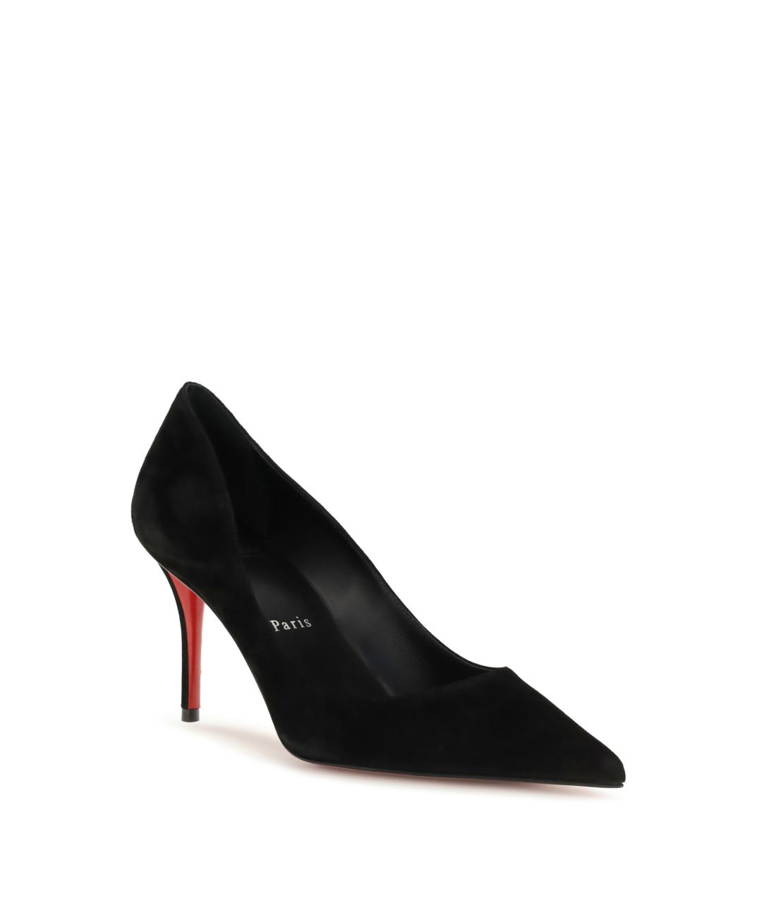 CHRISTIAN LOUBOUTIN Черные замшевые туфли, фото 2