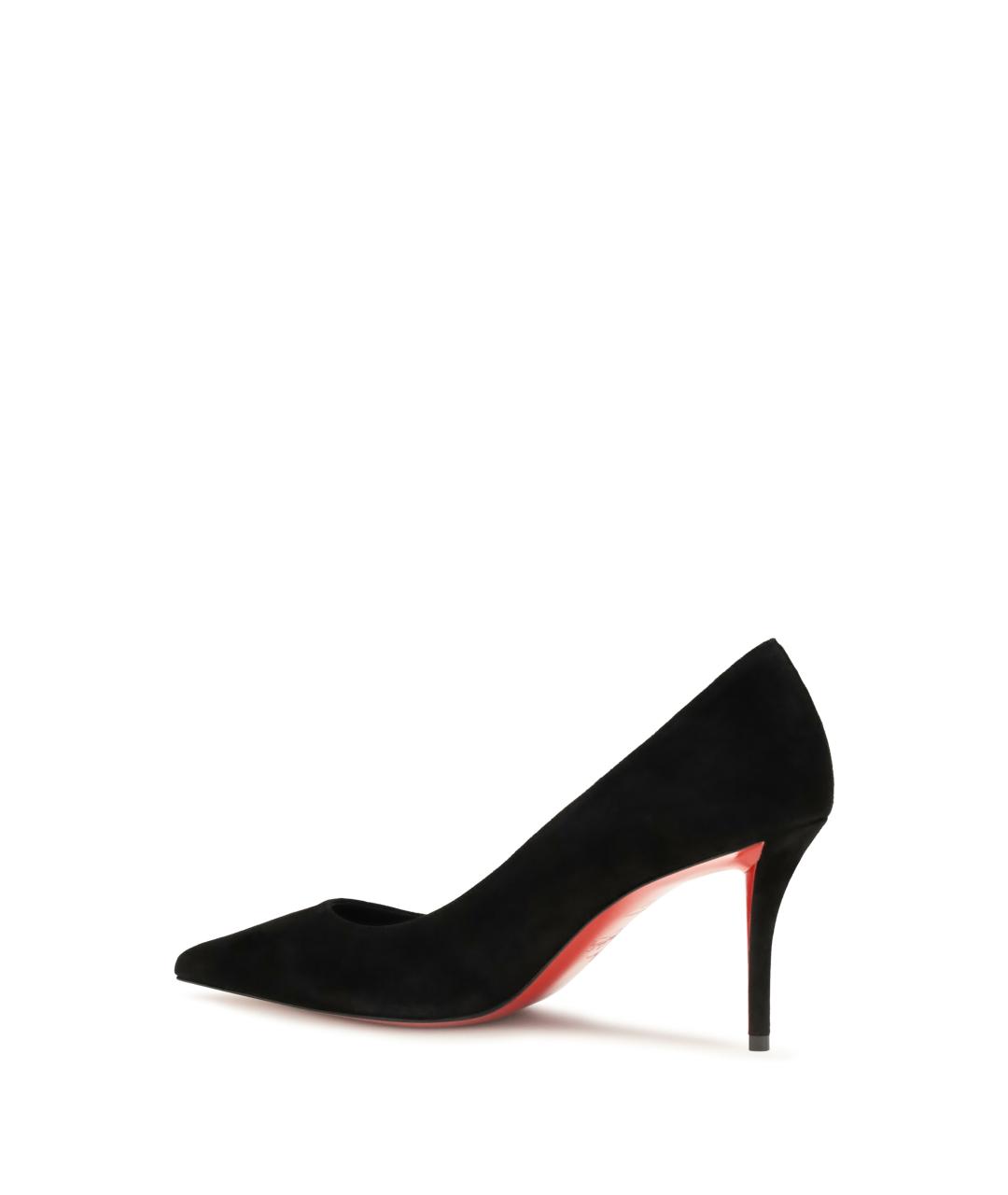 CHRISTIAN LOUBOUTIN Черные замшевые туфли, фото 3
