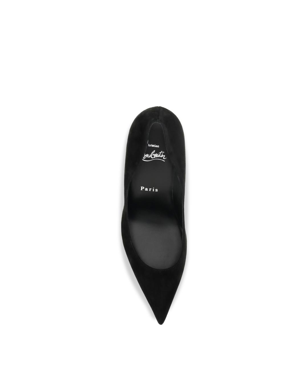 CHRISTIAN LOUBOUTIN Черные замшевые туфли, фото 4
