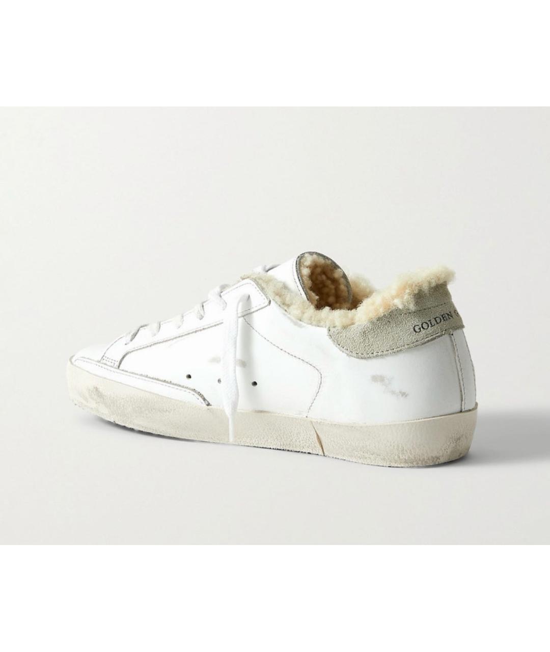 GOLDEN GOOSE Белые кожаные кеды, фото 3