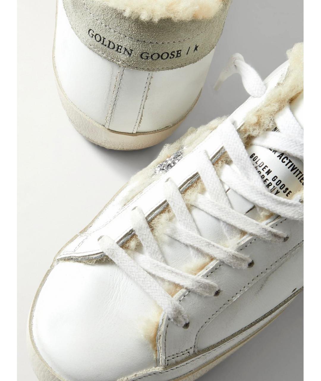 GOLDEN GOOSE Белые кожаные кеды, фото 2
