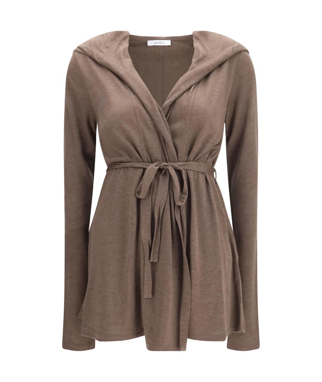 MAX MARA Бежевый лиоцелловый кардиган, фото 1