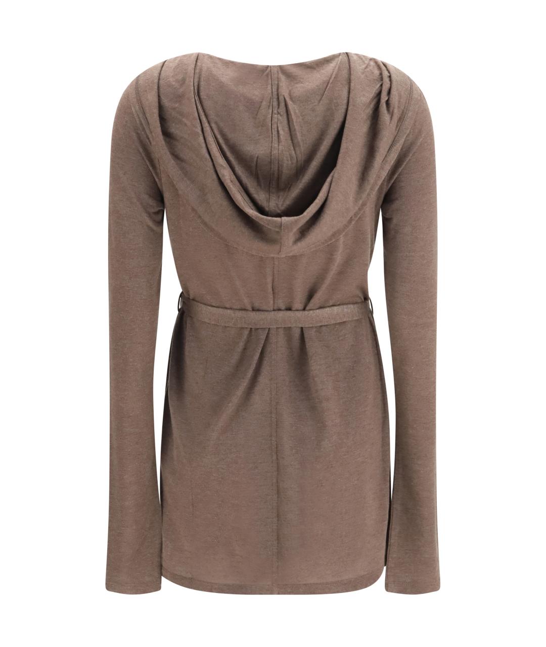 MAX MARA Бежевый лиоцелловый кардиган, фото 2