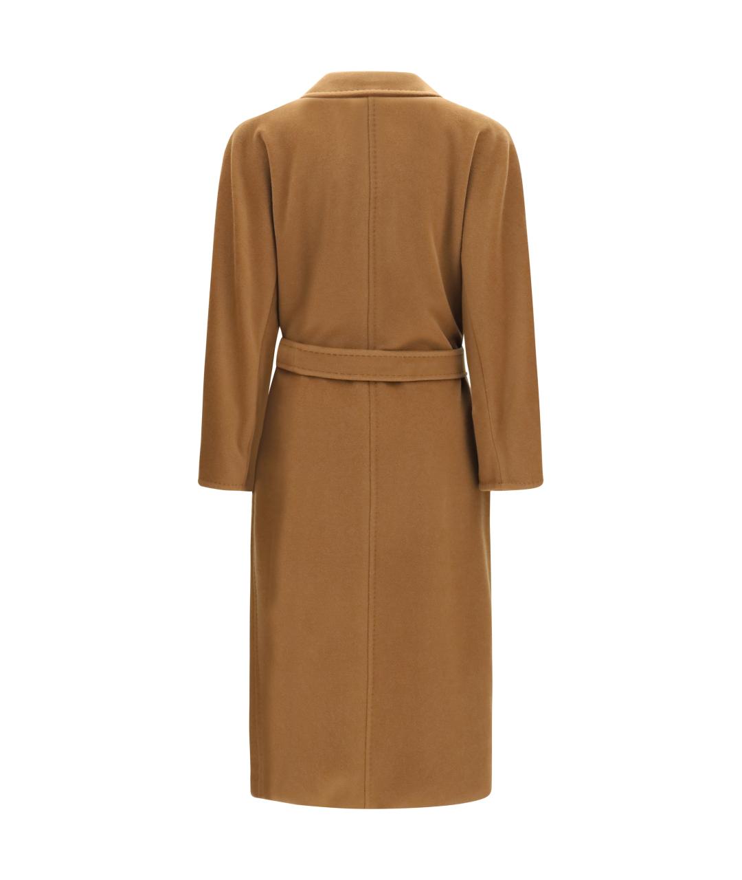 MAX MARA Коричневое шерстяное пальто, фото 2