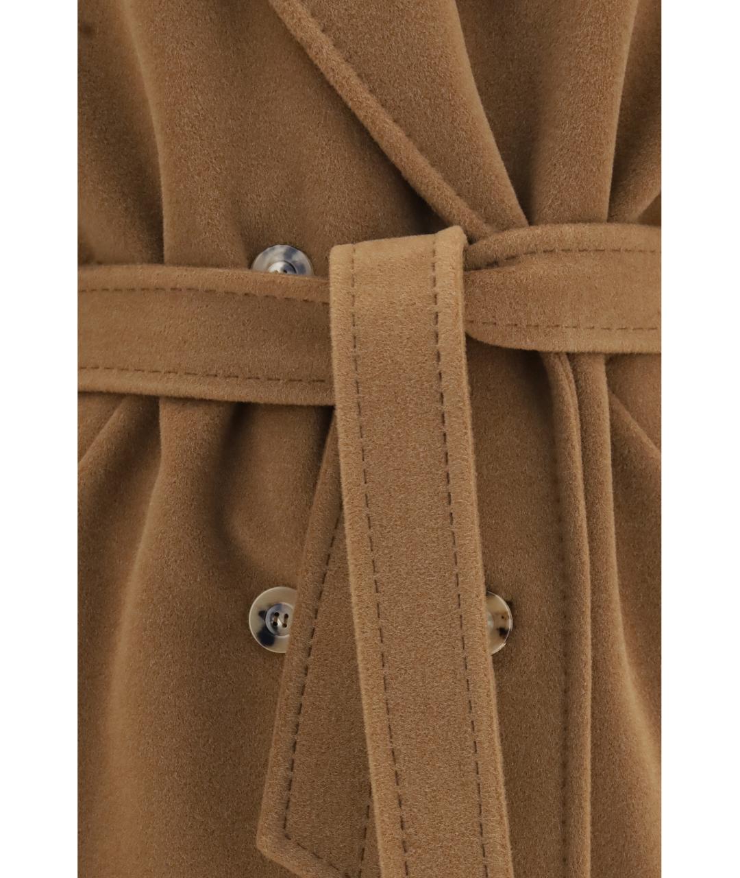 MAX MARA Коричневое шерстяное пальто, фото 3