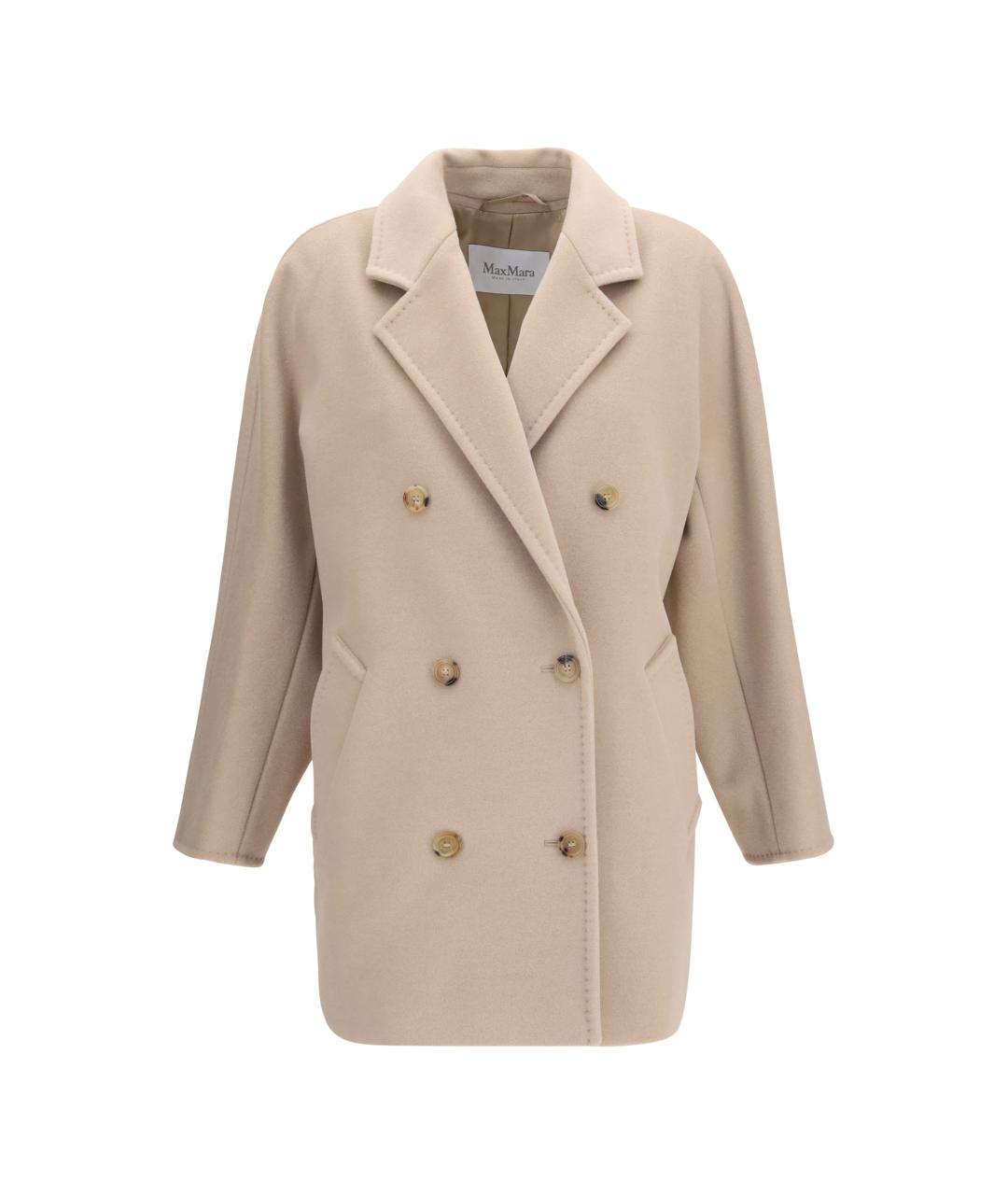 MAX MARA Бежевое шерстяное пальто, фото 1