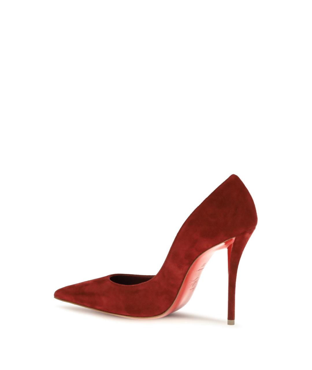 CHRISTIAN LOUBOUTIN Красные текстильные туфли, фото 3