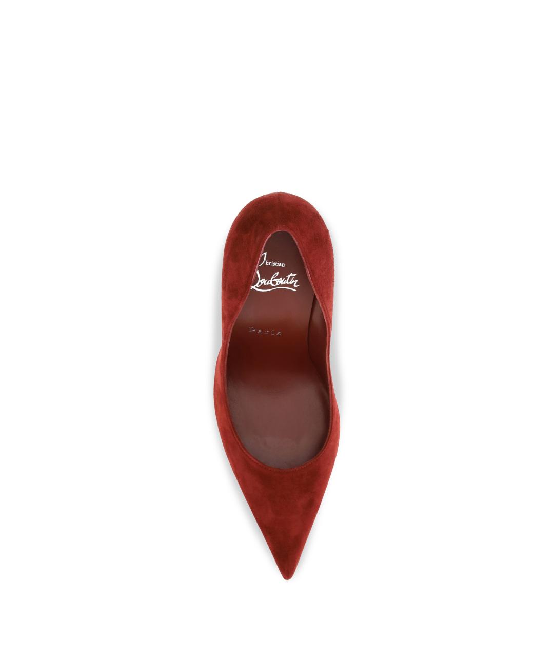CHRISTIAN LOUBOUTIN Красные текстильные туфли, фото 4