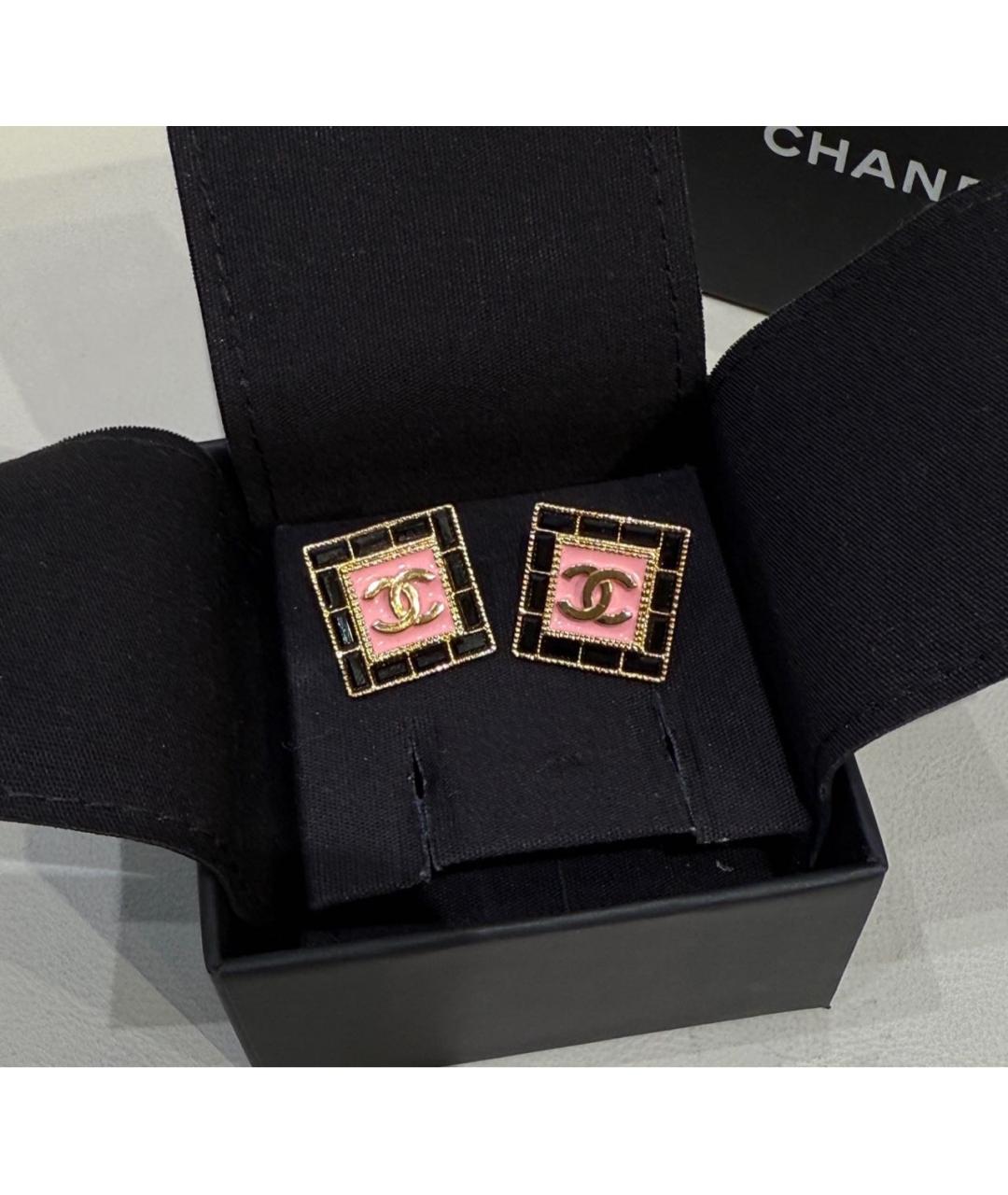 CHANEL Розовые серьги, фото 3