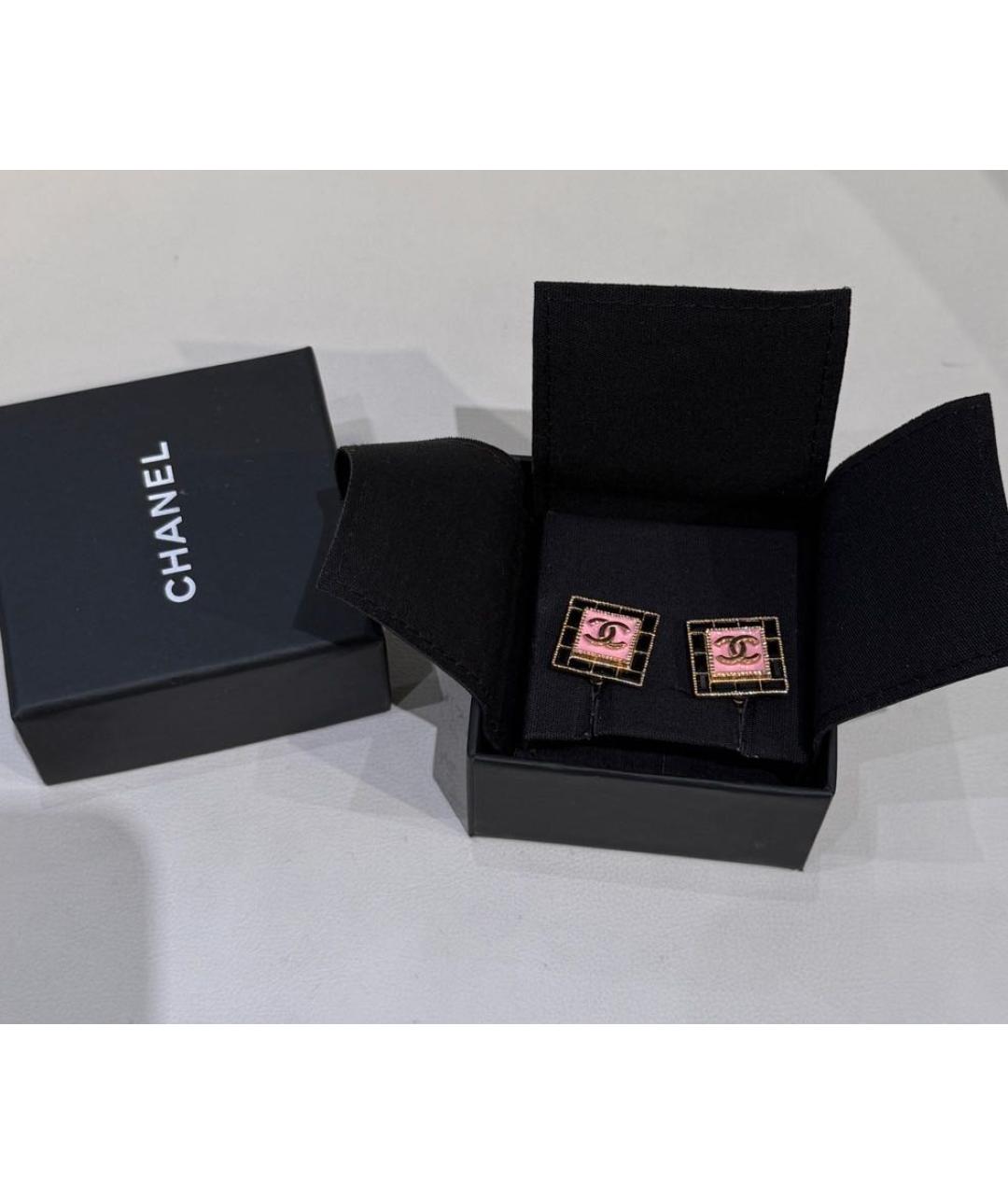 CHANEL Розовые серьги, фото 2