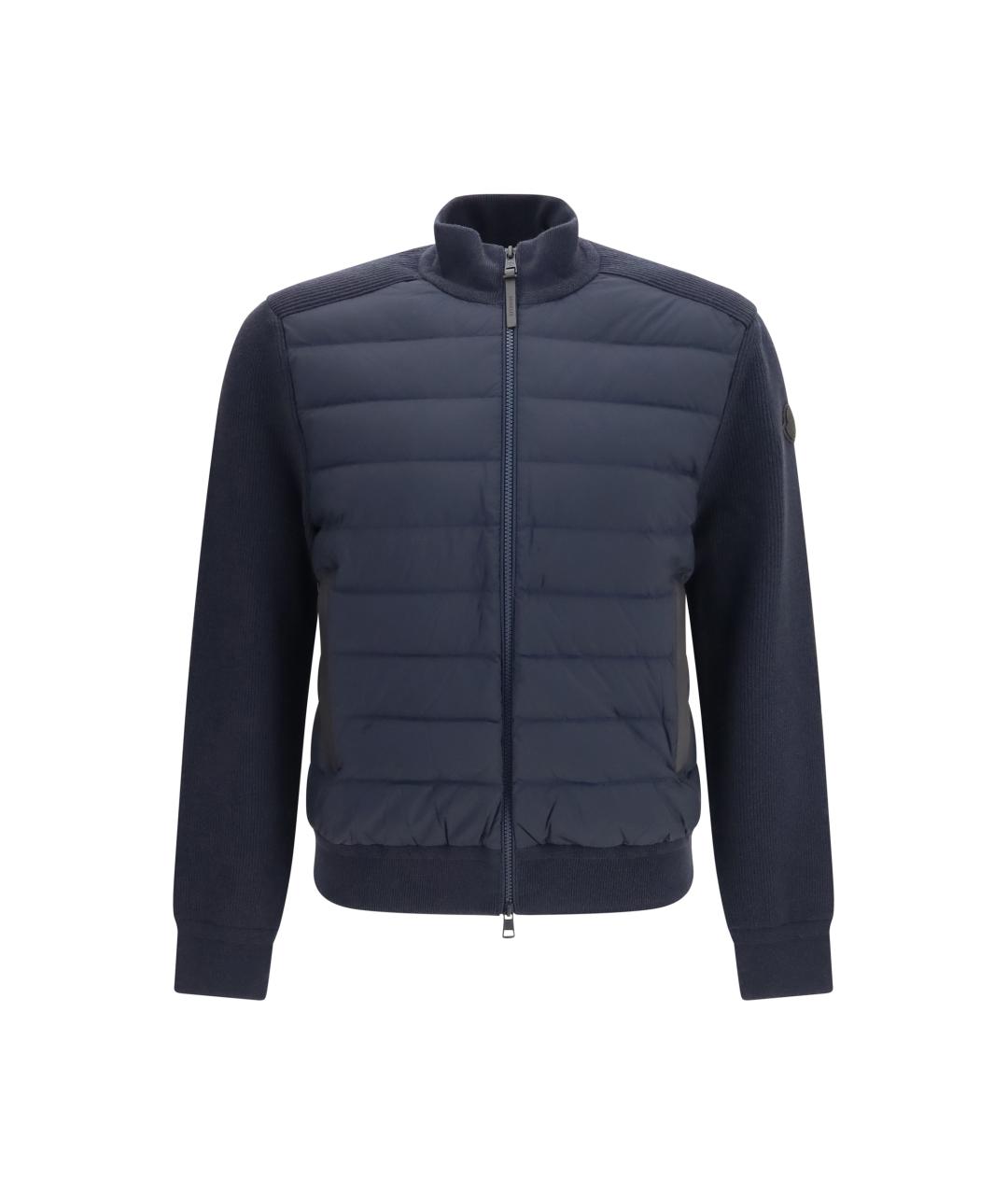 MONCLER Синий шерстяной кардиган, фото 1
